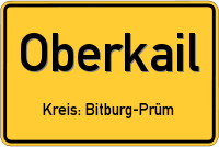 Ortsschild von Oberkail