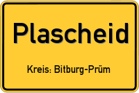 Ortsschild von Plascheid