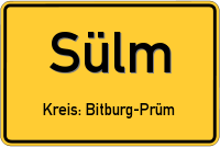 Ortsschild von Sülm