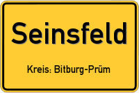 Ortsschild von Seinsfeld