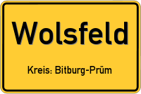 Ortsschild von Wolsfeld