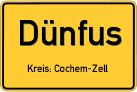 Ortsschild von Dünfus