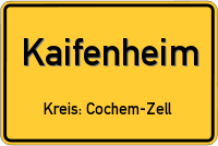 Ortsschild von Kaifenheim