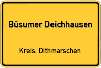 Ortsschild von Büsumer Deichhausen