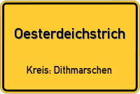 Ortsschild von Oesterdeichstrich