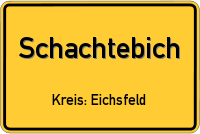 Ortsschild von Schachtebich