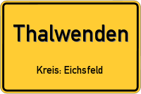 Ortsschild von Thalwenden