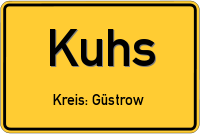 Ortsschild von Kuhs