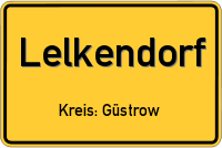 Ortsschild von Lelkendorf