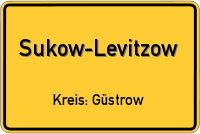 Ortsschild von Sukow-Levitzow