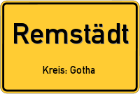 Ortsschild von Remstädt