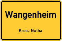 Ortsschild von Wangenheim