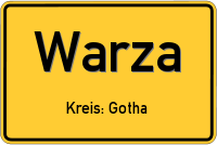 Ortsschild von Warza