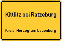 Ortsschild von Kittlitz bei Ratzeburg