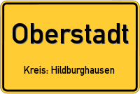 Ortsschild von Oberstadt