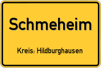 Ortsschild von Schmeheim