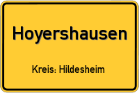 Ortsschild von Hoyershausen