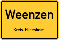 Ortsschild von Weenzen