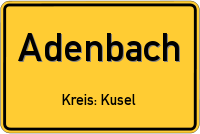 Ortsschild von Adenbach