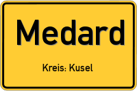 Ortsschild von Medard