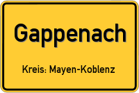 Ortsschild von Gappenach