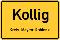 Ortsschild von Kollig