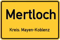 Ortsschild von Mertloch