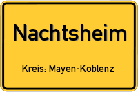 Ortsschild von Nachtsheim