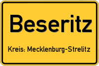 Ortsschild von Beseritz