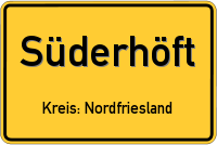 Ortsschild von Süderhöft