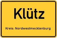 Ortsschild von Klütz