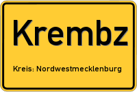 Ortsschild von Krembz