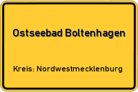 Ortsschild von Ostseebad Boltenhagen