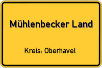 Ortsschild von Mühlenbecker Land