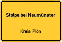 Ortsschild von Stolpe bei Neumünster