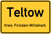 Ortsschild von Teltow