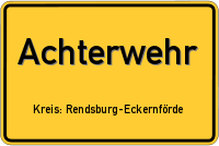 Ortsschild von Achterwehr