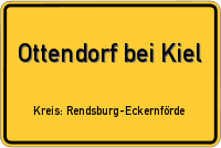 Ortsschild von Ottendorf bei Kiel