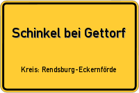 Ortsschild von Schinkel bei Gettorf