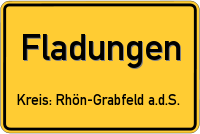 Ortsschild von Fladungen