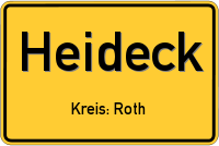 Ortsschild von Heideck