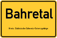 Ortsschild von Bahretal