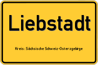 Ortsschild von Liebstadt