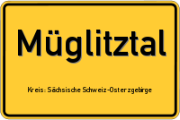 Ortsschild von Müglitztal