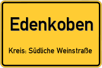 Ortsschild von Edenkoben