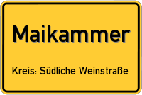 Ortsschild von Maikammer