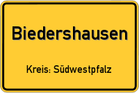 Ortsschild von Biedershausen