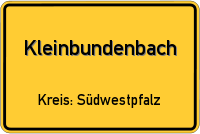 Ortsschild von Kleinbundenbach