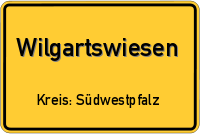 Ortsschild von Wilgartswiesen