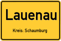 Ortsschild von Lauenau